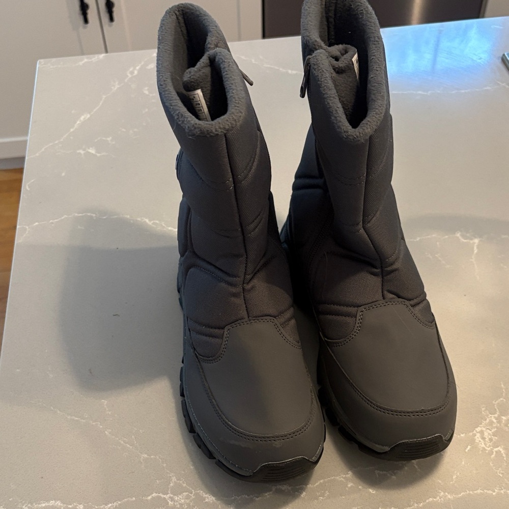 Gray Winter Boots